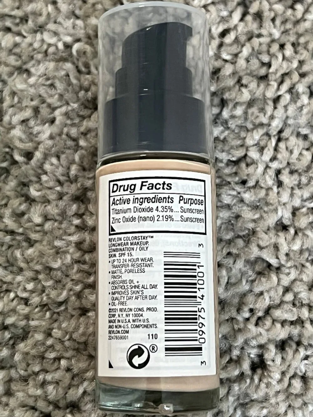 Revlon ColorStay Makeup with SoftFlex SPF6 Combination/Oily Skin 110 Ivory, 1 Oz